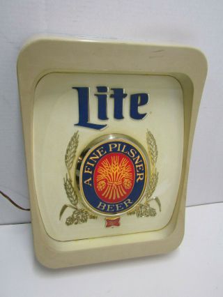 B Old Vintage Miller Lite A Fine Pilsner Light Beer Mancave Bar Ware