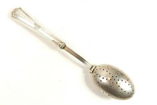 Vintage Sterling Silver Tea Strainer Infuser Spoon Hinged Floral Design