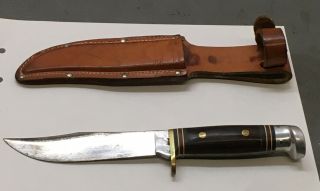 Western Usa W36 Fixed Blade Knife W/sheath Blade 5 1/2” Long