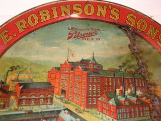 PRE Pro PROHIBITION BEER TRAY E ROBINSON ' S SONS PILSNER BOTTLED BEER SCRANTON PA 2