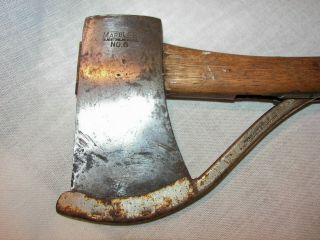 VINTAGE MARBLES NO 6 SAFETY AXE AX HATCHET 1895 PATENT GLADSTONE MICH. 2
