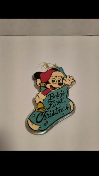Walt Disney Vintage Mickey Mouse Acrylic Ornament Baby 