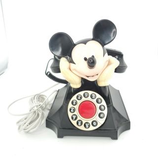 Vintage Segan Telemania 0898 Mickey Mouse Desk Phone Telephone Touch Tone