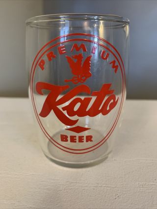 Vintage Kato Premium Beer Small Barrel/flight Glass Mankato Brewing Company,  Mn