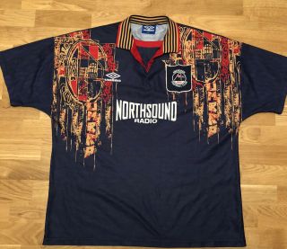 Aberdeen Fc Football Away Shirt Vintage 90s Umbro Xxl
