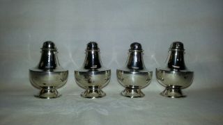 Set Of Four Vintage Sterling Silver Salt And Pepper Shaker Mexico Stamped Df