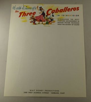 Vintage Walt Disney The Three Caballeros Stationery