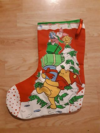 Vintage Disney Stocking Winnie The Pooh And Piglet Christmas Holiday Presents