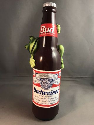 Budweiser Frog On Bud Bottle Draft Beer Tap Handle