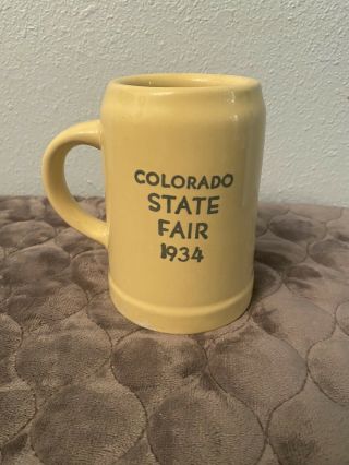1934 Coors Colorado State Fair Mug Golden Beer