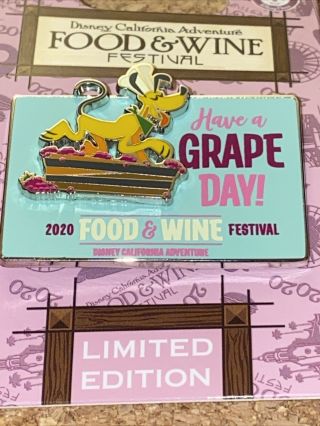 Pluto Food And Wine Pin.  Dca Have A Grape Day Pluto Food Wine Festival 2020 Le