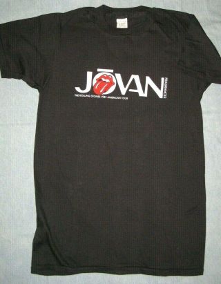 Rolling Stones 1981 American Tour " Jovan " Vintage Promotional T - Shirt