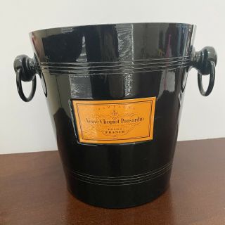 Veuve Clicquot Vintage Ponsardin Champagne Black Metal Ice Bucket