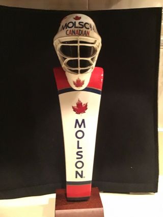 Molson Beer Hockey Goalie Tap Handle -