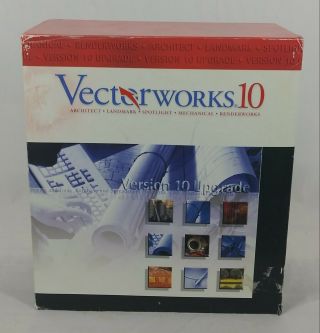 Vintage Vectorworks 10 Cad Upgrade,  Learning Discs,  Manuel.