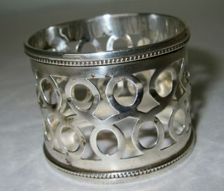 Antique Art Deco Sterling Silver Napkin Ring Hallmarked 1930s