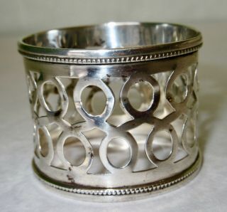 Antique Art Deco Sterling Silver Napkin Ring Hallmarked 1930s 2