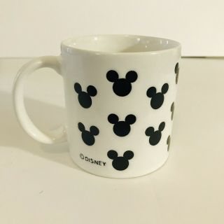Disney Mickey Mouse Ears Black & White Silhouette Logo Coffee/tea Mug Cup