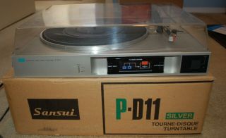 Vintage Sansui Automatic Direct Drive Turntable Lp Vinyl Player Model P - D11