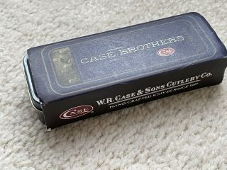 Case Brothers 3.  5 " Chestnut Congress Knife 64052ss In Tin W/black Suede Case
