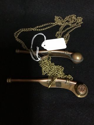 Vintage Us Navy Boatswains Call Whistle " Royal Navy " Set Of 2