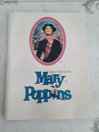 Vtg 1964 Mary Poppins Movie Program Julie Andrews Dick Van Dyke Disney