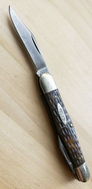 Vintage Case Xx Jigged Bone Splitback Whittler Pocket Knife Usa/ Repair