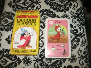 Vintage Walt Disney Mickey Mouse Giant Playing Card Game
