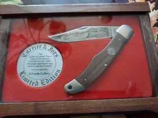 Schrade Currier & Ives Limited Edition " The Lightening Express " Knife And Case