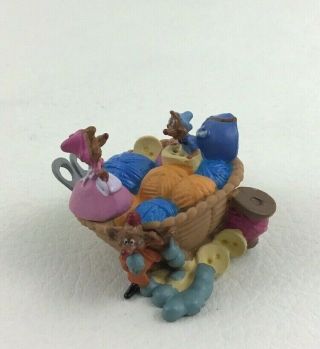 Disney Store Cinderella Mice In A Basket Pvc Figure Topper Yarn Dress Maker Toy