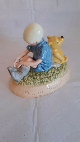 Vintage Disney Winnie The Pooh And Christopher Robin Coin Bank By Charpente