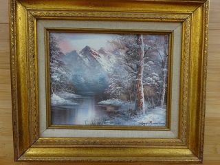 Listed Artist Signed Acrylic Painting Vintage Framed Canvas Master Art