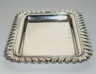 VINTAGE SILVER CARD TRAY PIN DISH DESK TOP TIDY HALLMARKED R CARR SHEFFIELD 2