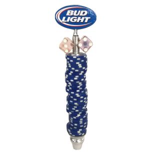 Bud Light Casino Poker Chips Dice Beer Tap Handle