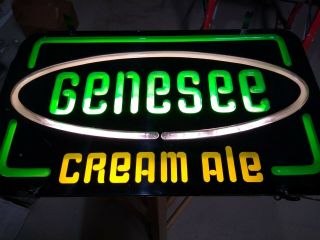 Vintage Lighted Beer Signs Breweriana Genesee Cream Ale