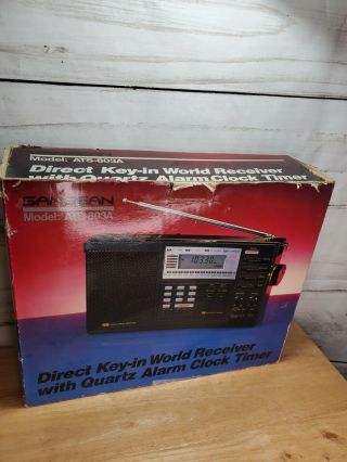 Vtg Sangean Ats - 803a Fm/am/sw Radio Receiver/great No A/c Power Supply