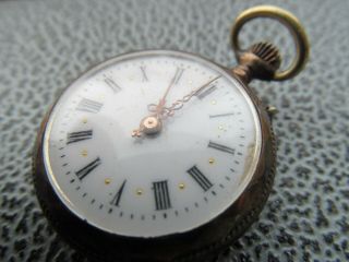 Antique Very Small 800 Silver Pocket Watch,  Remontoir Cylindre.