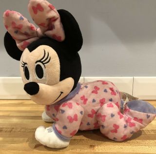 Disney Crawling Baby Minnie Mouse,  Pink Bows Purple Hearts,