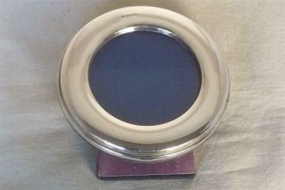 A Vintage Sterling Silver Round Photo Frame Birmingham 1988 By Broadway & Co.