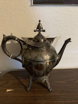 Victorian Eastlake Meriden B Company Tea Pot Antique