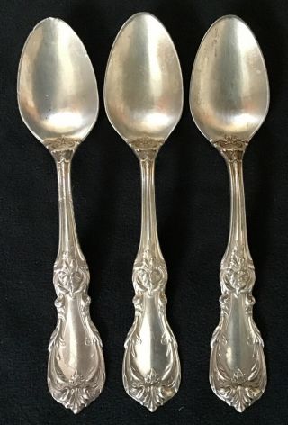 Set Of 3 Reed & Barton Burgundy Sterling Silver 6” Tea Spoons 102g Scrap Or Not