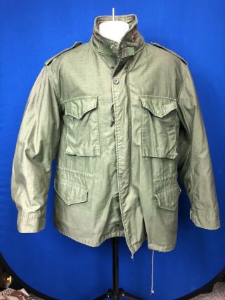 Vintage 1983 Us Issue Od Green M65 Field Jacket & Liner Large Regular Og - 107