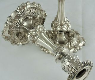 Victorian Meriden Silver Co Quadruple Plate Art Nouveau Demonet Candle Sticks