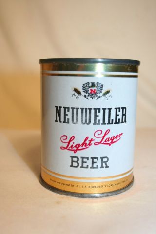 Neuweiler Beer 8 Oz.  1960 Flat - Louis F.  Neuweiler 