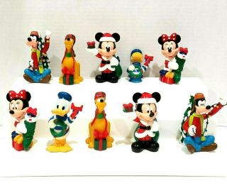 Vtg Disney Mickey Mouse And Friends Christmas Tree Light String Figures Parts