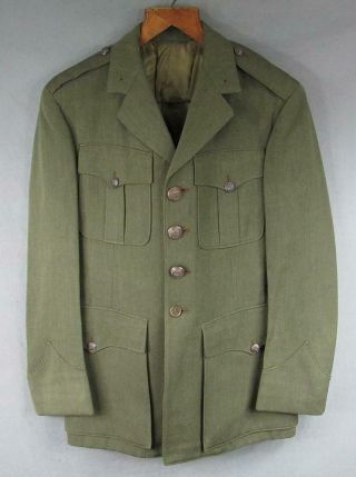 Vintage Wwii Us Marine Corps Uniform Jacket Wool Gabardine Usmc Military 1940s