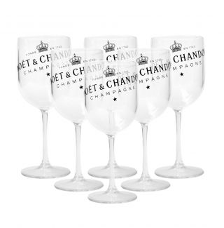 Moet & Chandon Clear Ice Imperial Acrylic Champagne Glasses - Set Of 6