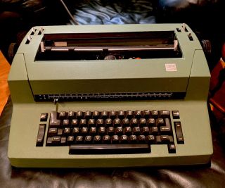 Vintage Ibm Correcting Selectric Ii Typewriter Dark Olive Green