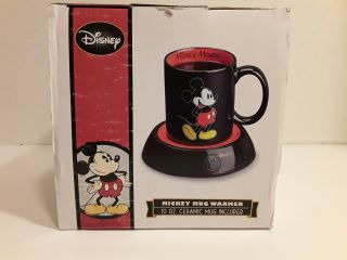 Disney Mickey Mouse Coffee Mug Warmer - 10 Oz Ceramic Black&red Mug Read