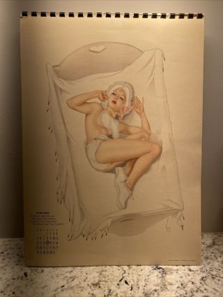 Vintage 1940 Esquire Alberto Vargas Pinup Girl Calendar - Complete,